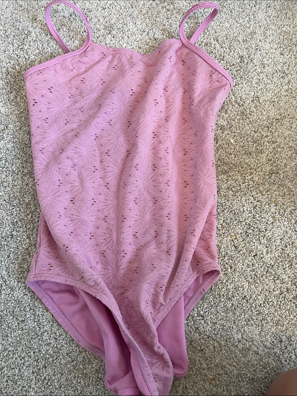 Pink Eyelet One-Piece Swimsuit